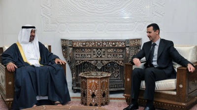 بشار الأسد ومحمد بن زايد (أرشيفية)