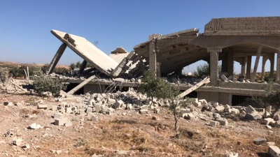 منزل القيادي مصطفى المسالمة "الكسم" في درعا بعد تفجيره - 2 آب 2023 (تجمع أحرار حوران)