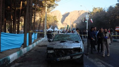 موقع الانفجار في إيران (رجا نيوز/تلغرام)