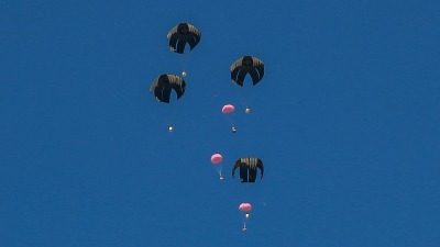 Aid landing over Gaza