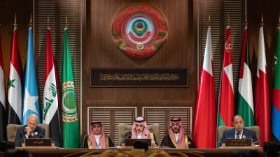 وزير الخارجية السعودي فيصل بن فرحان في اجتماع مجلس جامعة الدول العربية على مستوى وزراء الخارجية - 14 أيار 2024 (واس)