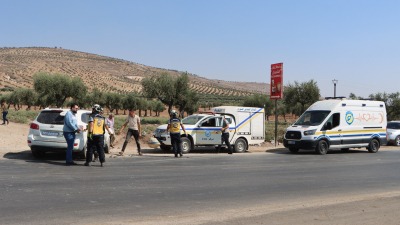 وفاة طفلين وإصابة والديهما بجروح جراء حادث مروري في مدينة إدلب